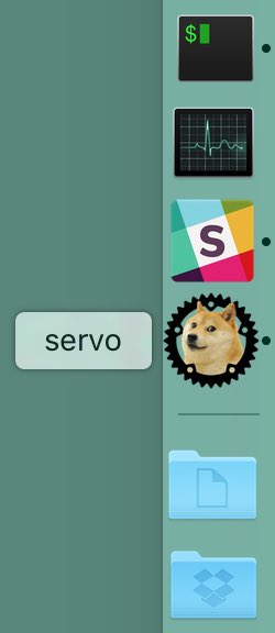 Servo application in the OS X dock