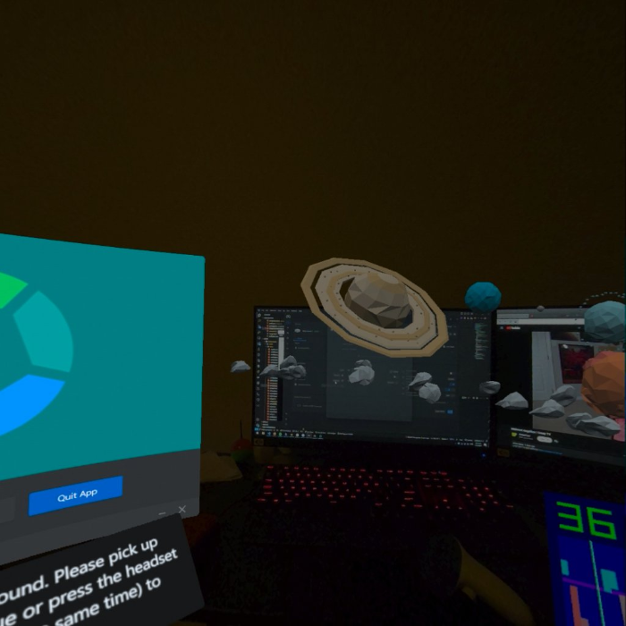 Servo displaying WebXR content on a Quest 3 in Quest Link mode
