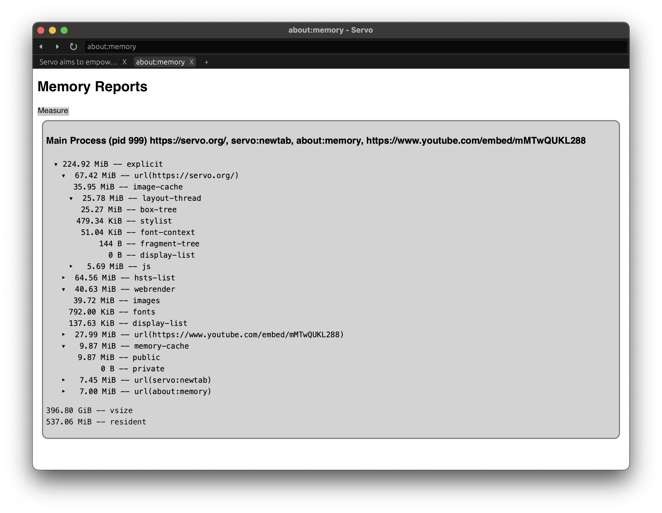 about:memory screenshot