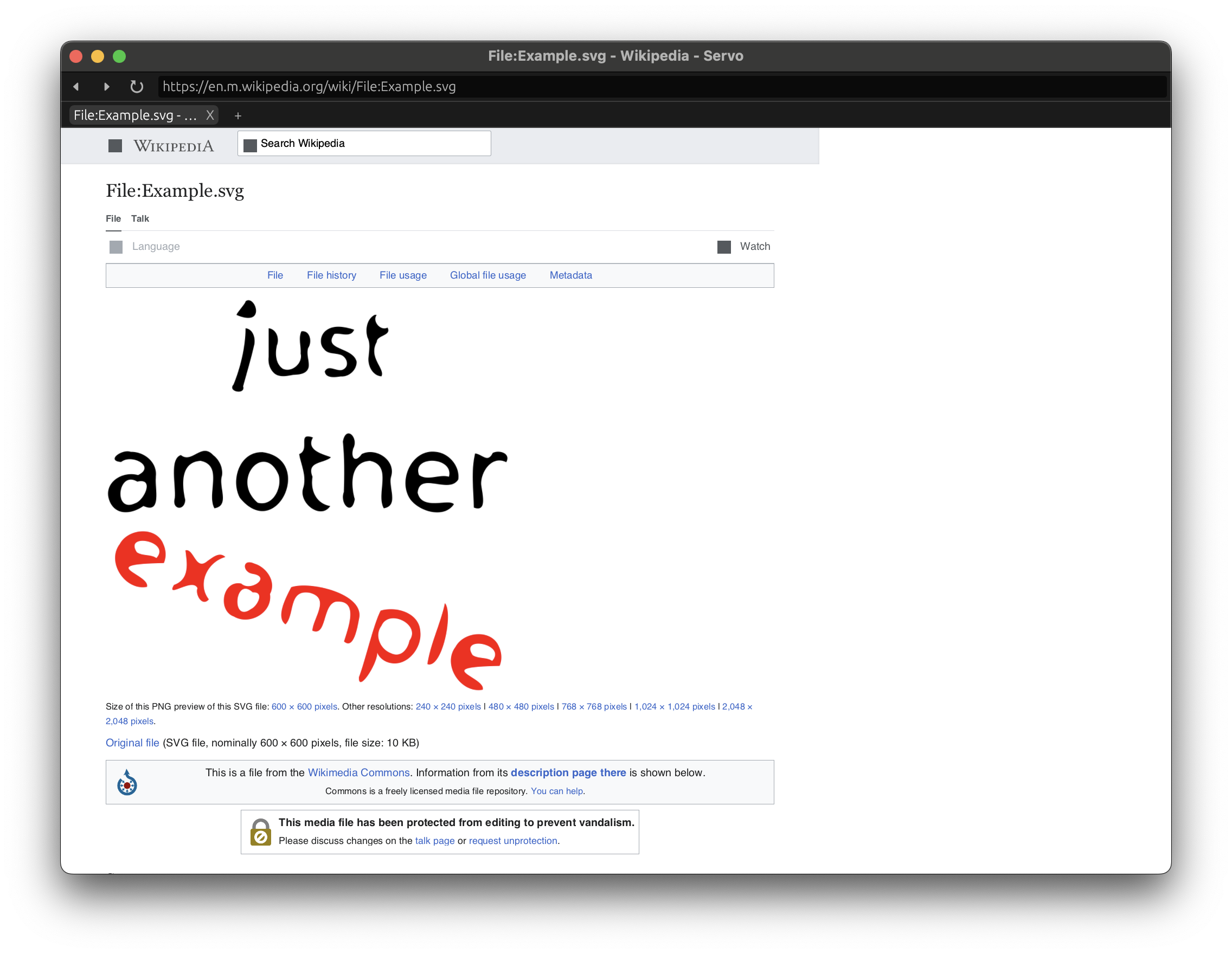 SVG image rendering in Servo